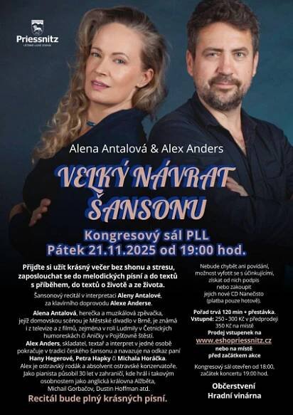 Vstupenka - Alena Antalová & Alex Anders VELKÝ NÁVRAT ŠANSONU