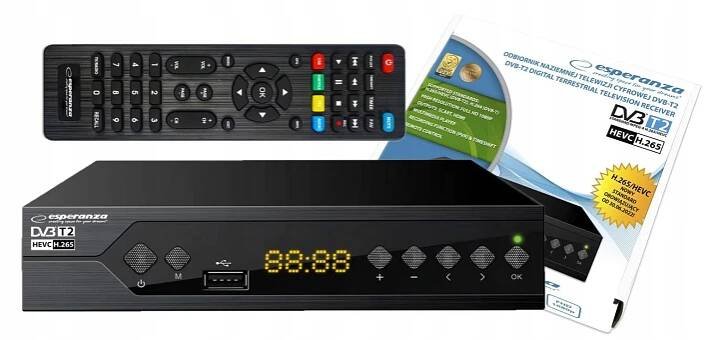 Tuner Dekodér DVB-T2 HEVC H.265 ESPERANZA EV107R