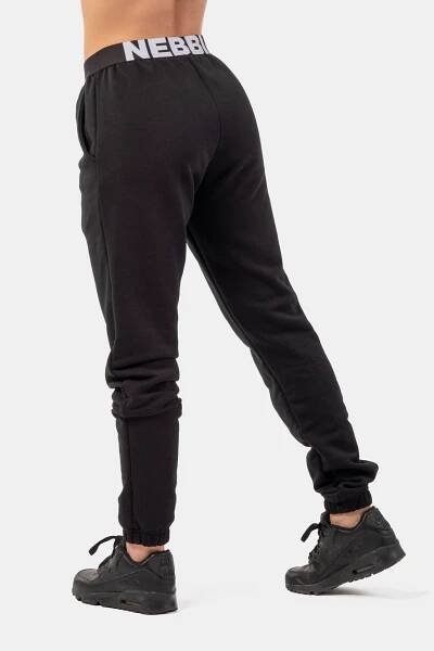 Dámské tepláky Iconic Mid-Waist Black - NEBBIA