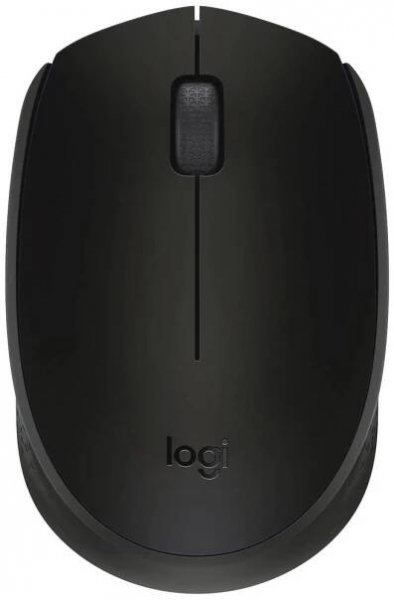 Logitech M171 optická myš, přenos bezdrátový, bezdrátový, 3 tlačítko, 1000 dpi, černá, šedá