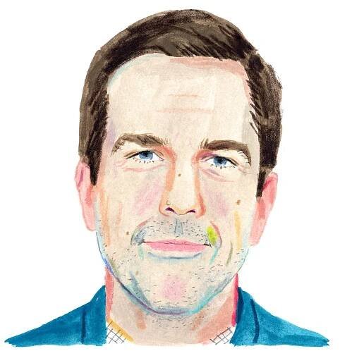 This is an illustration of Ed Helms.