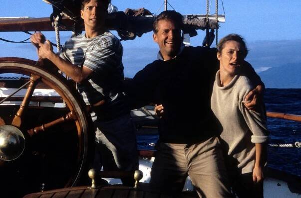 Jeff Bridges, Caroline Goodall, and Scott Wolf in White Squall (1996)