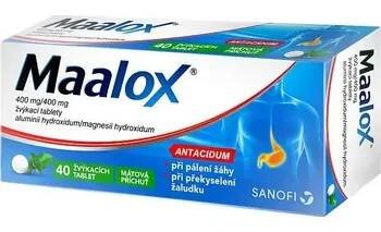 Maalox 40 žvýkacích tablet