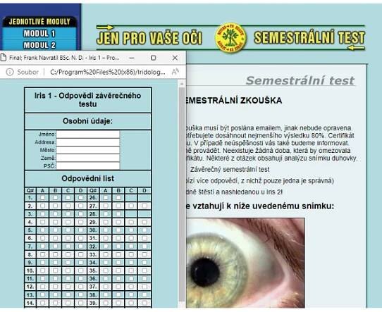 KURZ IRIDOLOGIE - Irisdiagnostika (ke stažení)