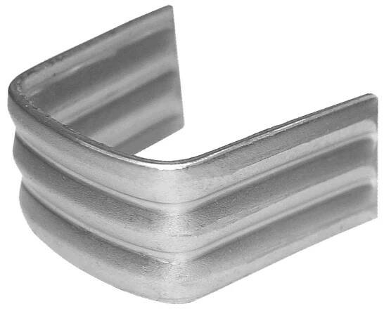 Spona pro kovaný plot, bránu, zábradlí a mříže - typ R, rozměr 24x12 mm, tl. 1 mm