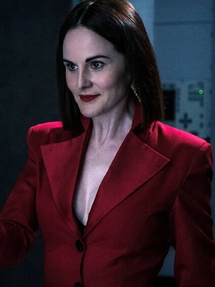 boy-kills-world-2024-michelle-dockery-red-blazer