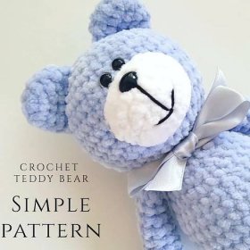 Crochet Teddy Bear, Amigurumi Patterns, Simple Patterns, Projects For Kids, Crochet Stitches, Quilling, Baby Toys, Knitted Hats