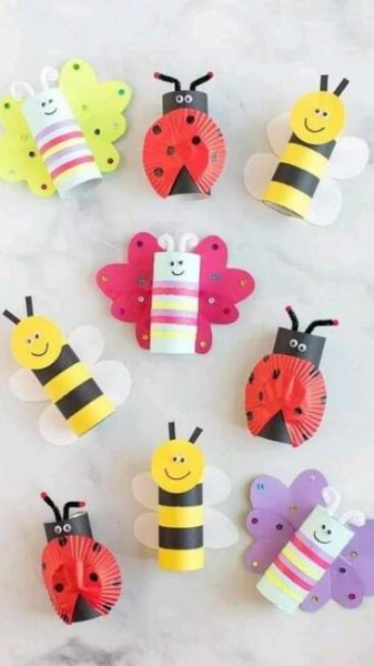 Pin by Paula Tornero on Pins criados por você | Paper roll crafts, Spring crafts for kids, Insect crafts