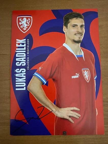 Lukáš Sadílek AC Sparta Praha DOUBLE Podpis/Autogram - Ostatní sběratelské předměty