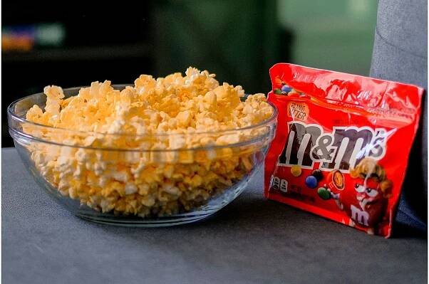 Enjoy a relaxing movie night in with your favorite treats.