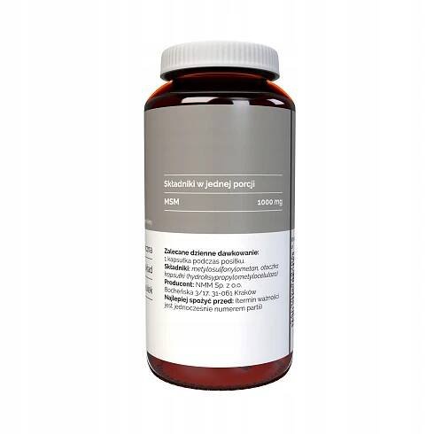 MSM Organická síra 1000 mg Silné klouby kostí Vitalers 120 kapslí Značka Vitaler's