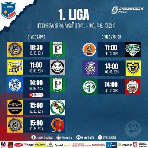 Bohatý program 1. Ligy se začne hrát již ve čtvrtek! | Hokejbal.cz