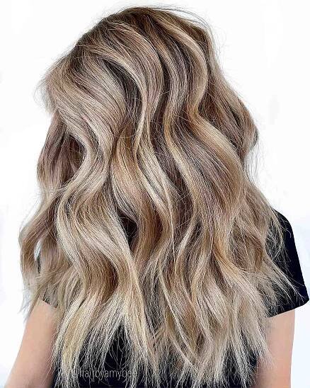 bright blonde hair highlights on dark brown hair