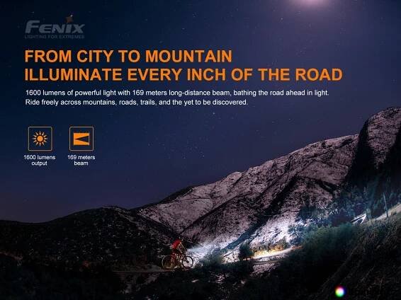 Nabíjecí cyklosvítilna Fenix BC26R - LED svítilny a čelovky Kronium.cz