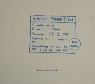 Starší autodráha Shadow ITES nekompletní 1981 - Starožitnosti a umění