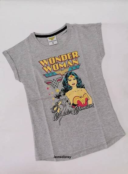 Dívčí tričko Wonder Woman šedé