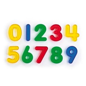 Transparentní čísla – 10 ks, hra s barvami a čísly
