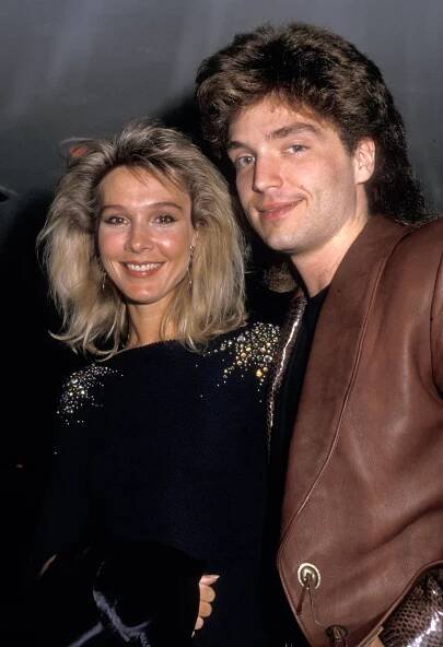 Actress Cynthia Rhodes and musician Richard Marx in 1987