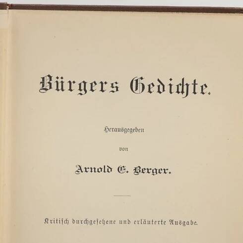 Bürgers Gedichte - Gottfried August Bürger - knihobot.cz