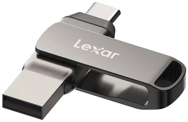 USB Flash Lexar JumpDrive D400 Dual, 128GB (LJDD400128G-BNQNG) šedý