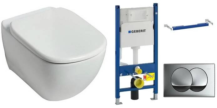 Podomietkový WC modul -  Geberit Delta20 Frame H112 Duofix Bowl Rimless