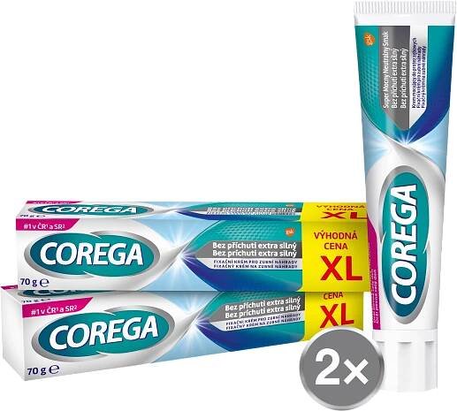 Corega fixační krém bez příchuti extra silný XL 2 x 70 g