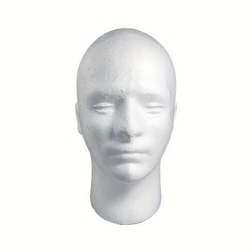 Lightweight * Head - Realistic Facial Features, for Wig Making, *, Glasses/ Hat Display - Durable Foam Construction - Compatibl