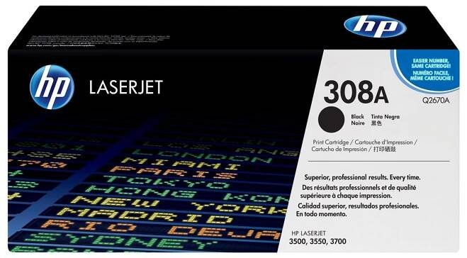 Tonerová kazeta - HP Q2670A ( 308A) - black - originál