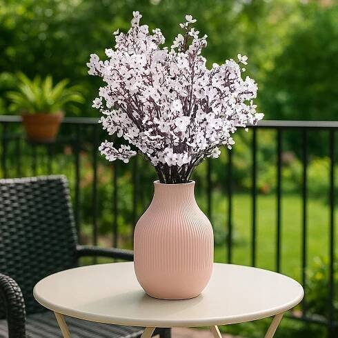 UMĚLÉ KVĚTY TŘEŠNÍ JAKO ŽIVÉ LISTY DEKORAČNÍ VĚTVIČKA VÁZA 50 CM za 92.00CZK - Allegro