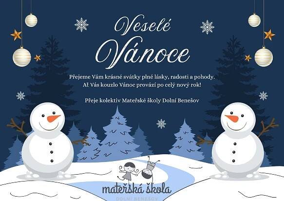 Veselé Vánoce a šťastný nový rok 2025! - MŠ Dolní Benešov