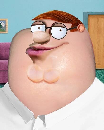 Remember Family Guy? I made this on Adobe photoshop for college project