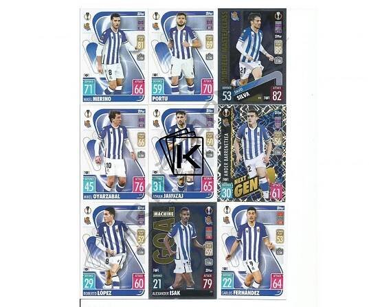 Týmový set 2021-22 Topps Match Attax UEFA Champions League Real Sociedad
