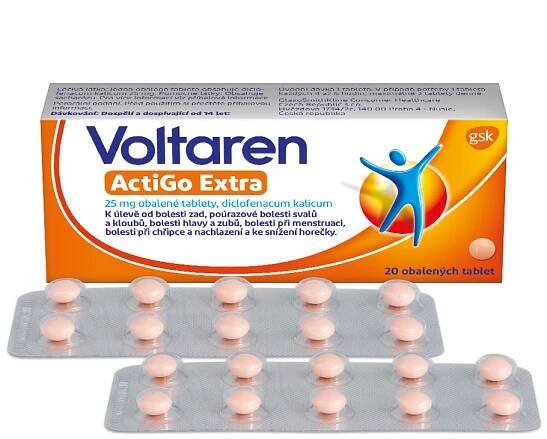 Voltaren ActiGo Extra 25 mg 20 tablet