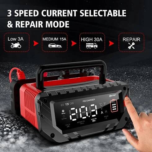 HTRC P30 30A smart USMĚRŇOVAČ bateriových článků 6V/12V/24V NABÍJEČKA Katalogové číslo výrobce PROSTOWNIK P30