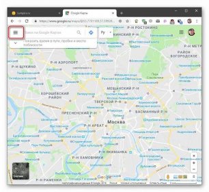 Přepněte do režimů zobrazení mapy v Mapách Google