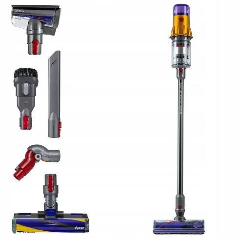 TYČOVÝ VYSAVAČ DYSON VÝKONNÝ DETECT SLIM ABSOLUTE UV PODSVÍCENÍ STŘÍBRNÝ Šířka výrobku 25 cm