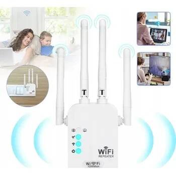 ZESILOVAČ SIGNÁLU WIFI BEZDRÁTOVÉ SÍTĚ PRO ZESILOVAČ REPEATER 1200 MB/S