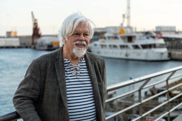 Portrait of Captain Paul Watson in Nice, France.