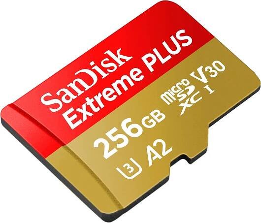 SanDisk microSDXC 256GB Extreme PLUS + Rescue PRO Deluxe + SD adaptér