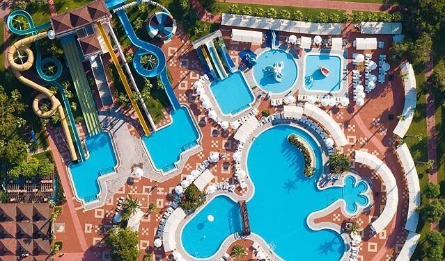 Hotel Club Turan Prince World: fotografie vybavení exteriérů a interiérů ubytování.
