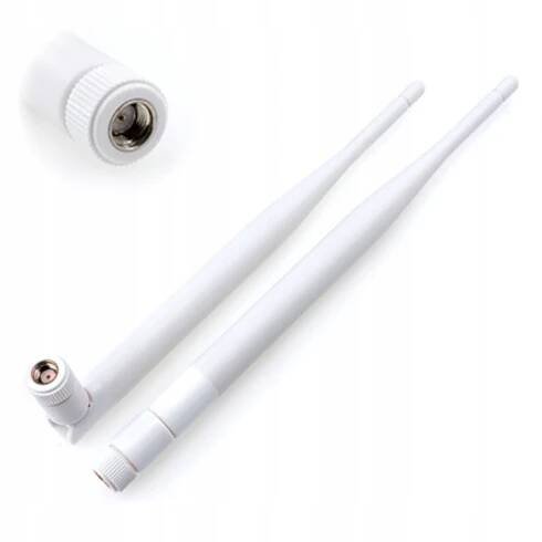 WiFi anténa 2.4GHz 6dBi VŠESMĚROVÁ SMA-RP BÍLÁ