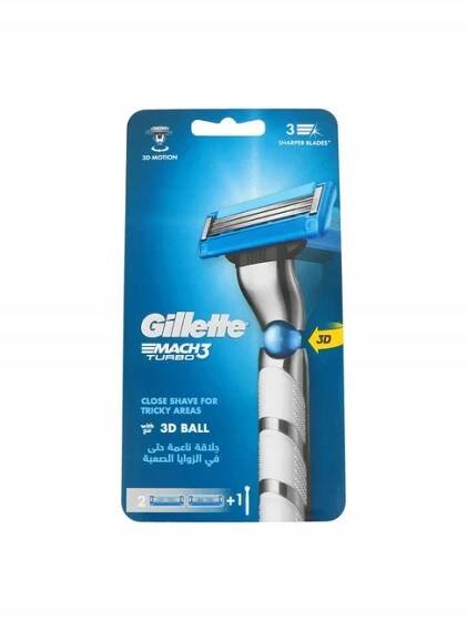 Gillette, Mach3 Turbo, strojek + 2 náplně