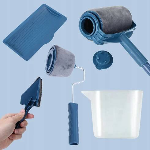 MALÍŘSKÝ VÁLEČEK NEKAPAJÍCÍ NA MALOVÁNÍ SADA PAINT ROLLER 4V1 za 290.00CZK - Allegro