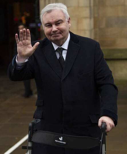 Eamonn Holmes at Denis Law's funeral.