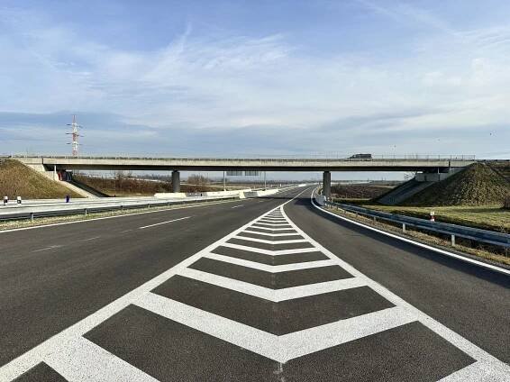 Dálnice D49 Hulín - Holešov se otevřela 19. 12. 2024. Pramen: ŘSD