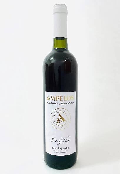 Víno bílé Dornfelder zemské 2021 Ampelos (tiché víno) 0,75l
