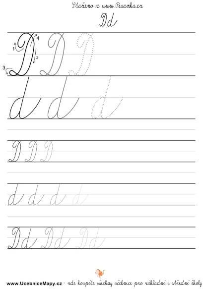 the cursive handwriting worksheet for children