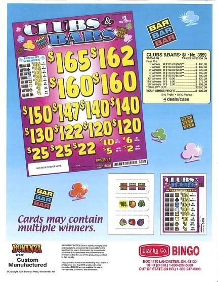 Bingo Tabs - Bingo Supplies - Clarko Bingo
