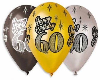 Happy Birthday 60 tiny , sada 6ks | 4lol.cz