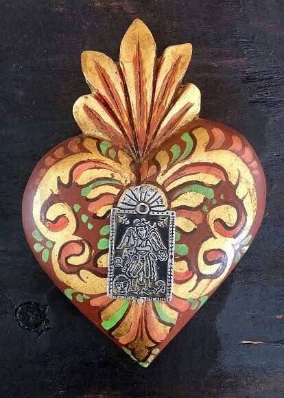 SACRED HEART with Saint Michael Ornament 8”